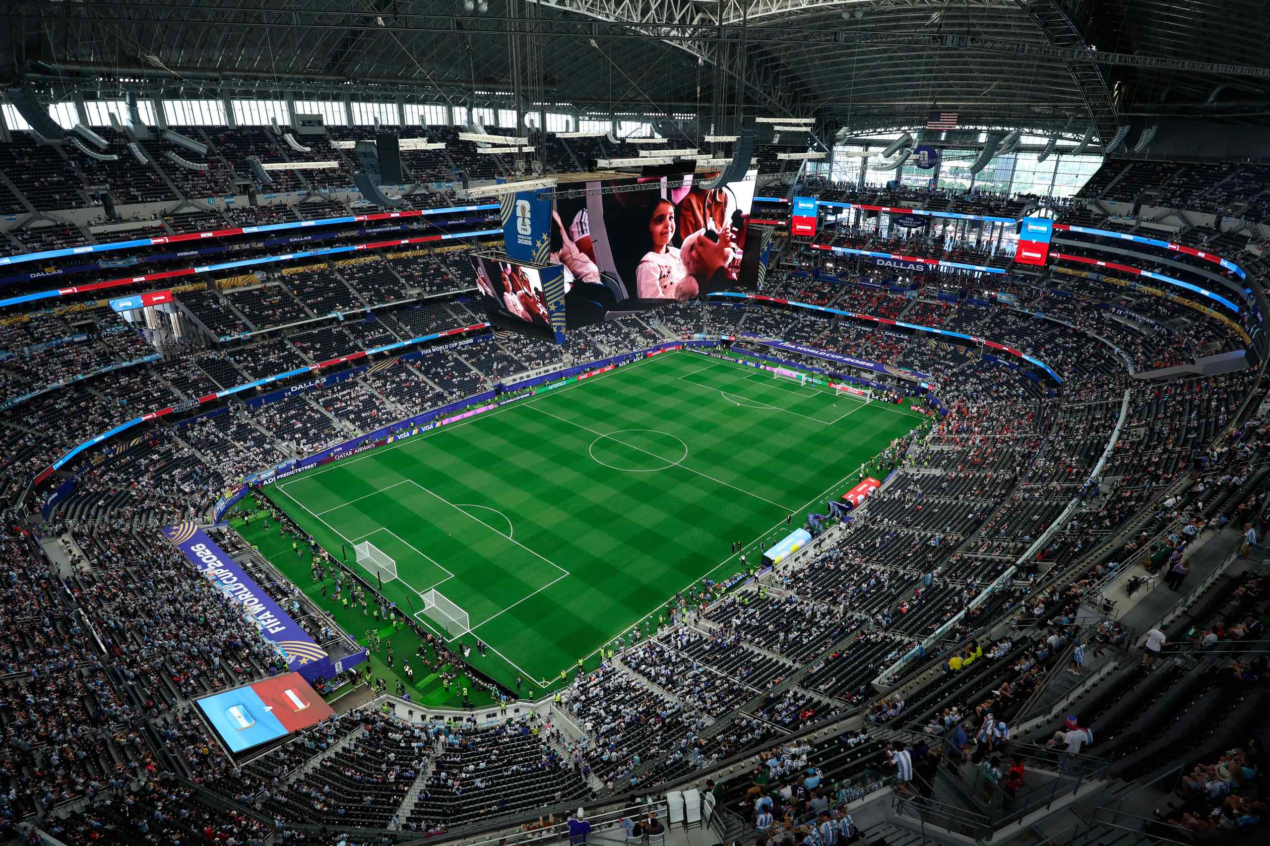 A look at a packed World Cup stadium.